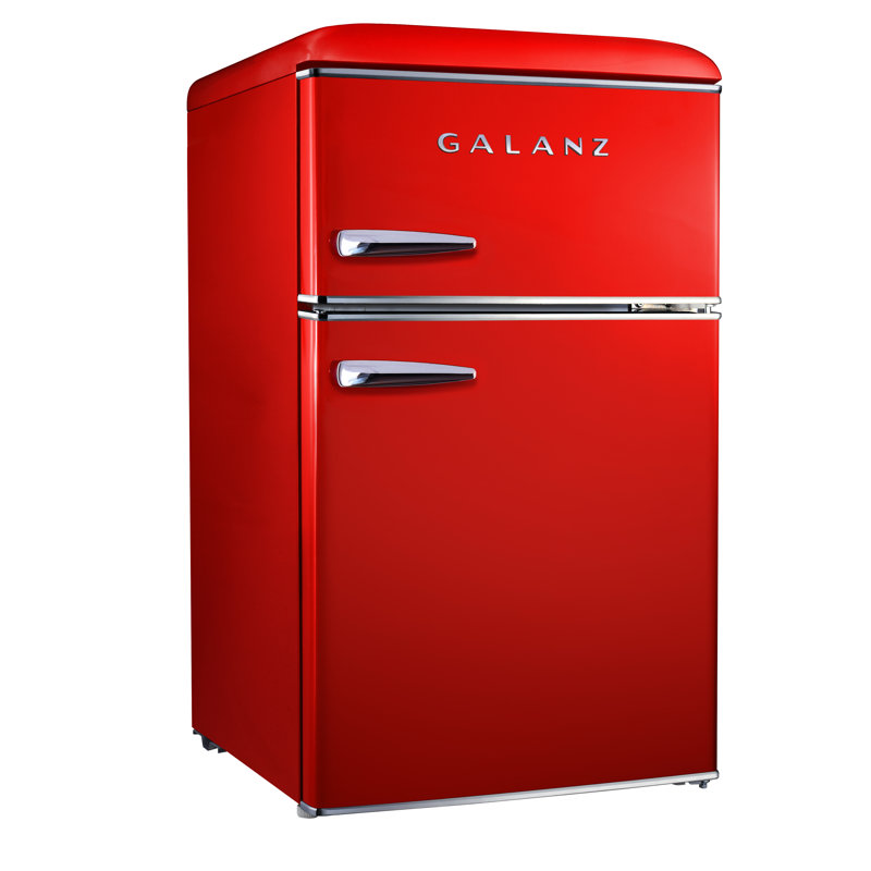 Galanz Retro 3.1 cu. ft. Freestanding Mini Fridge with Freezer